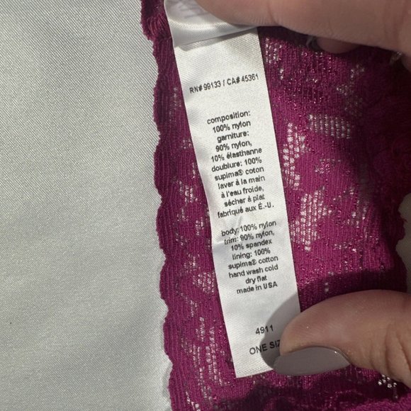 NEW $24 Hanky Panky Lace Low rise Thongs in Fuchsia Pink [SZ‎ OS] #5969 - Picture 6 of 9